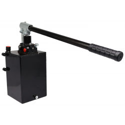 POMPA HYDRAULICZNA RĘCZNA DWUSTRONNA 25cm3 PRBD + ZBIORNIK 7L